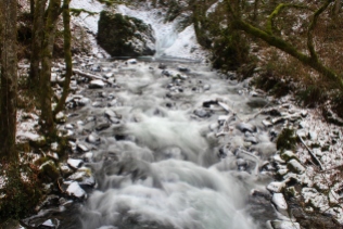 Frozen creek bed